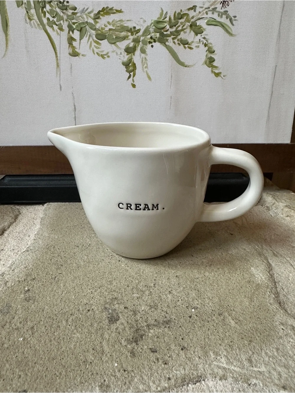 Rae Dunn Cream Creamer Cup Dish Artisan Collection by Magenta Perfect